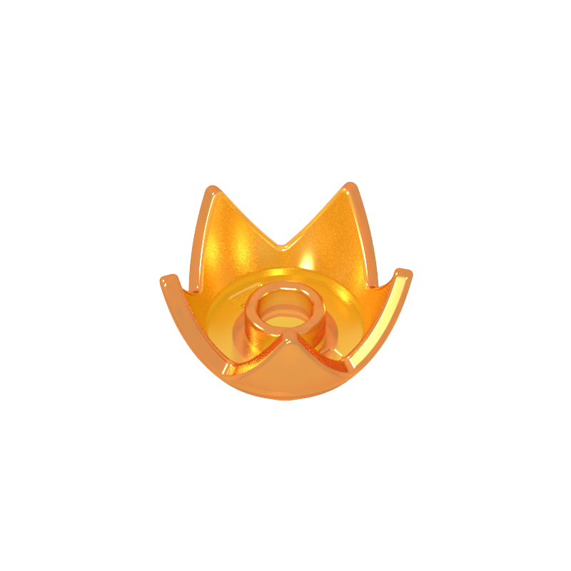 39262 | Headgear Crown Eggshell with 5 Points and Center Stud