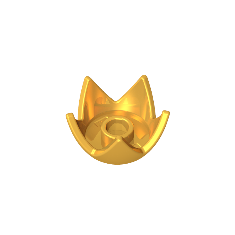 39262 | Headgear Crown Eggshell with 5 Points and Center Stud