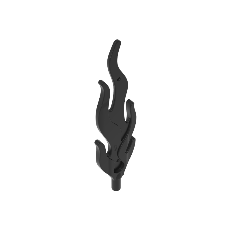 85959 | Wave Rounded Straight Large with Bar End (Flame)
