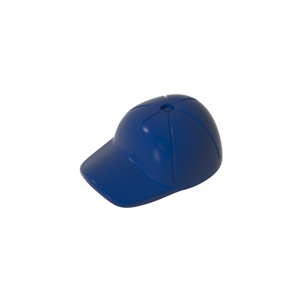 11303 | Headgear Cap - Short Curved Bill with Seams and Hole on Top