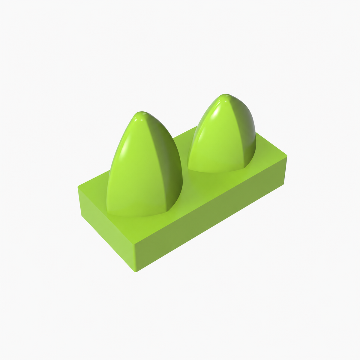 15209 | Tile, Modified 1 x 2 with 2 Teeth Vertical