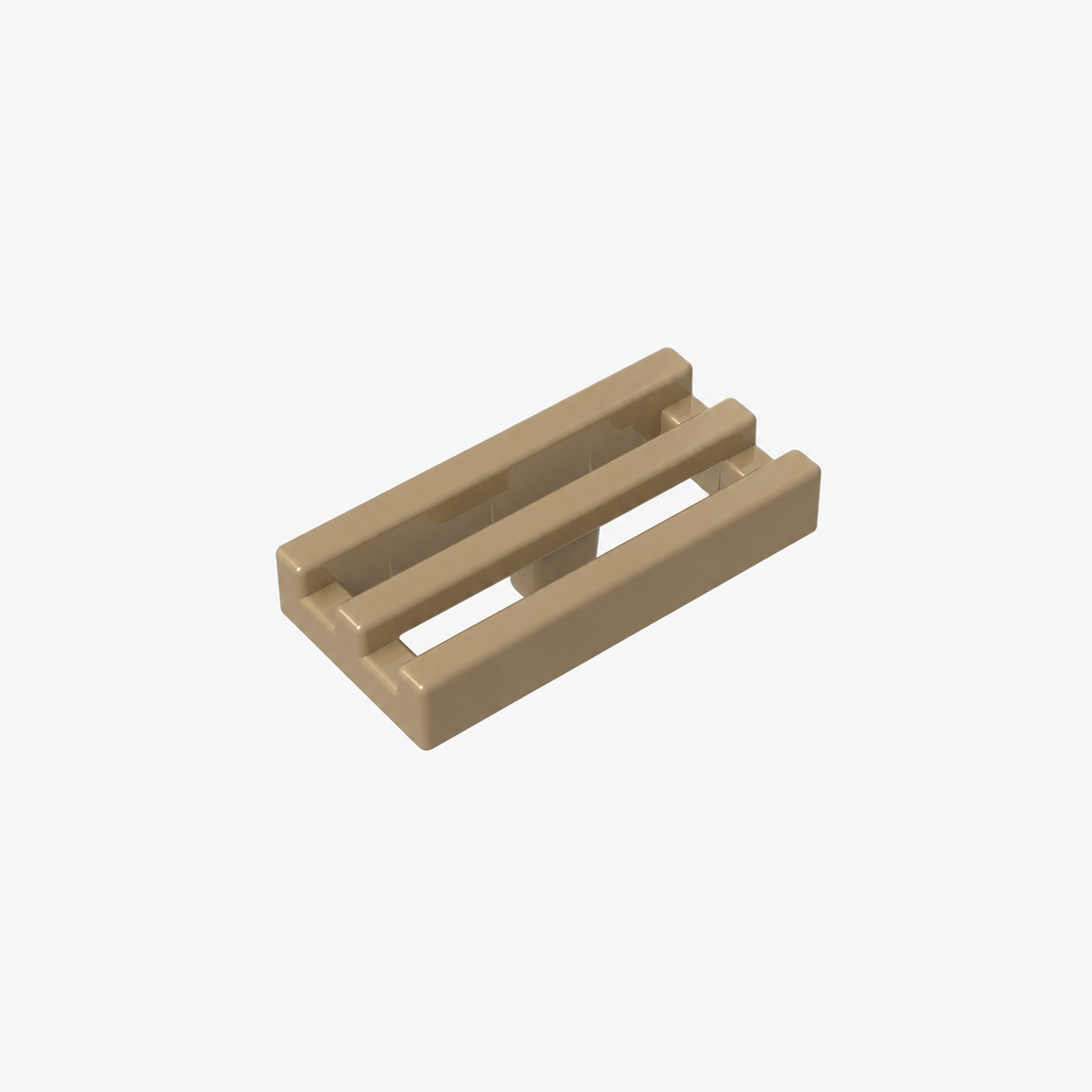 2412b | Tile, Modified 1 x 2 Grille without Bottom Groove / Lip