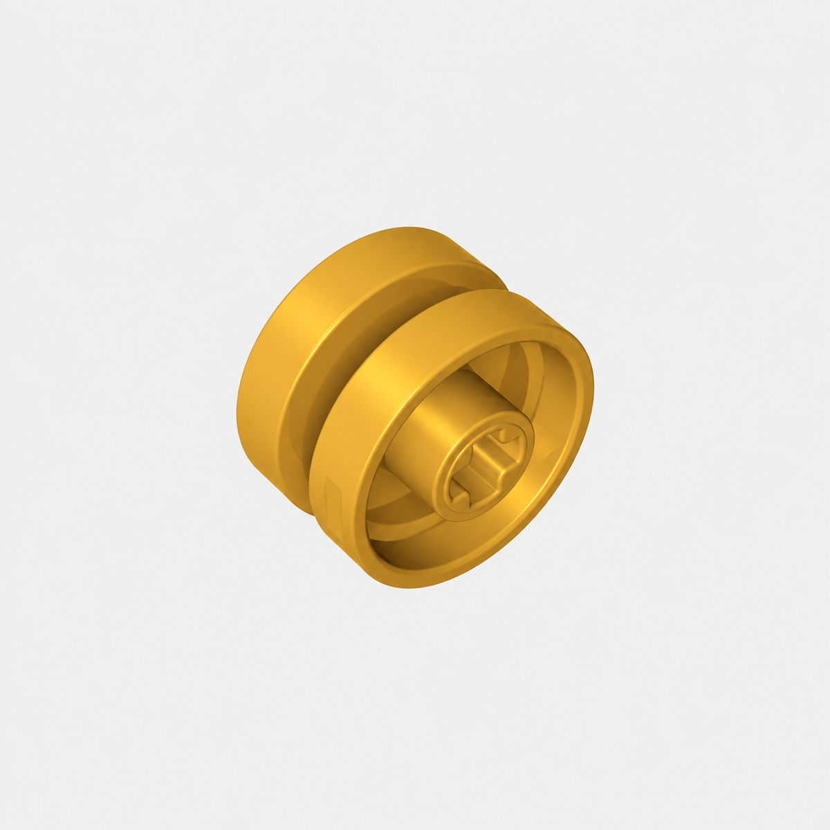 18976 | Wheel 18mm D. x 12mm with Axle Hole and Stud, Solid Brake Rotor Lines