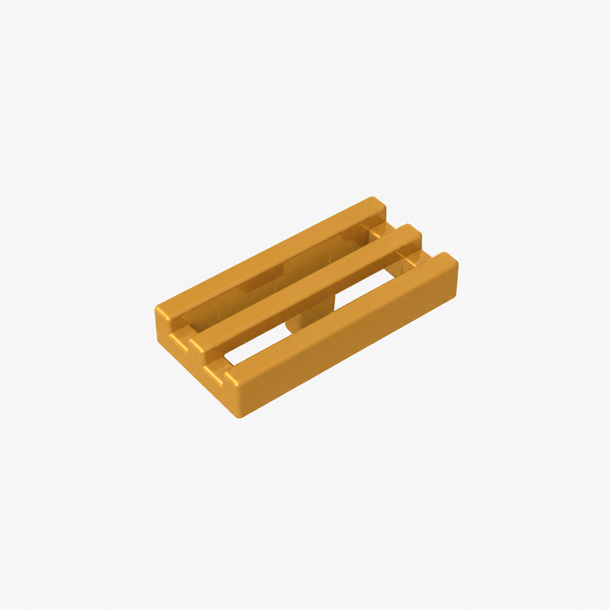 2412b | Tile, Modified 1 x 2 Grille without Bottom Groove / Lip