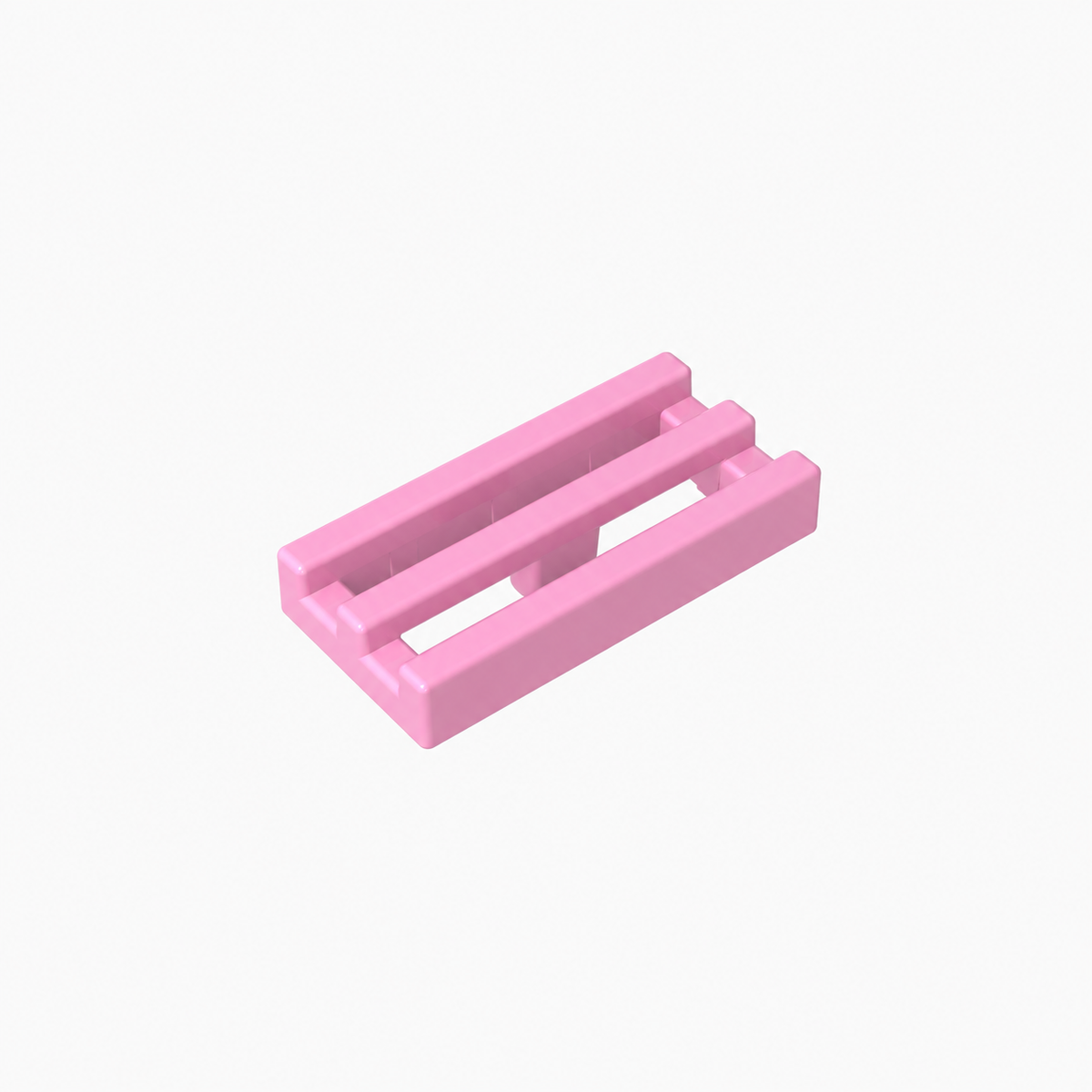 2412b | Tile, Modified 1 x 2 Grille without Bottom Groove / Lip