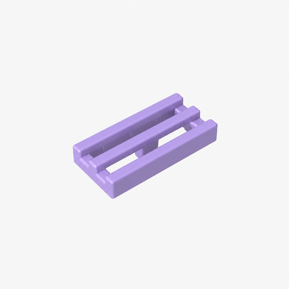 2412b | Tile, Modified 1 x 2 Grille without Bottom Groove / Lip