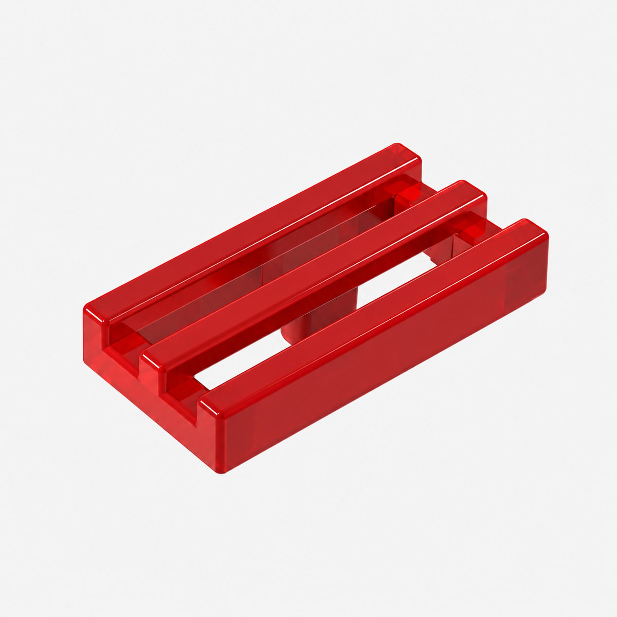 2412b | Tile, Modified 1 x 2 Grille without Bottom Groove / Lip