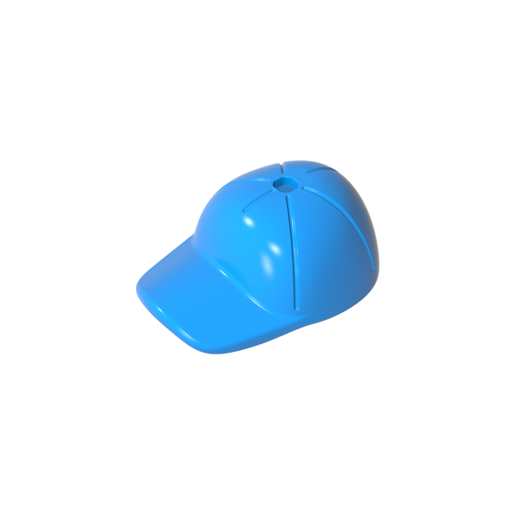 11303 | Headgear Cap - Short Curved Bill with Seams and Hole on Top