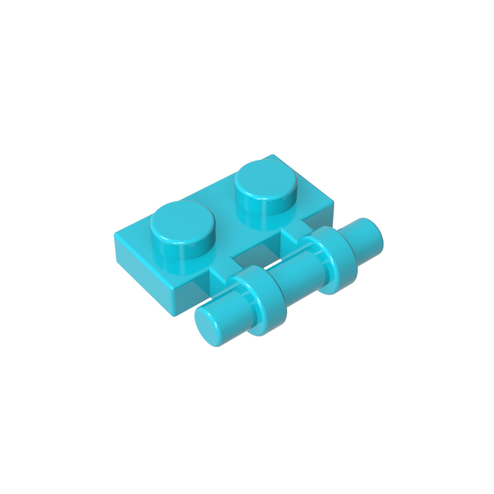 2540 | Plate, Modified 1 x 2 with Bar Handle on Side - Free Ends