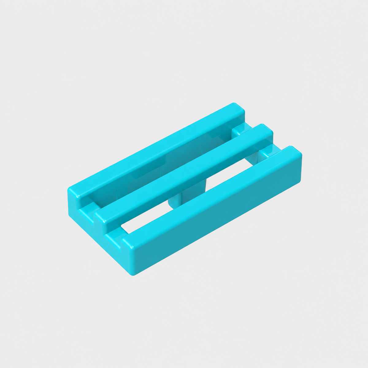 2412b | Tile, Modified 1 x 2 Grille without Bottom Groove / Lip