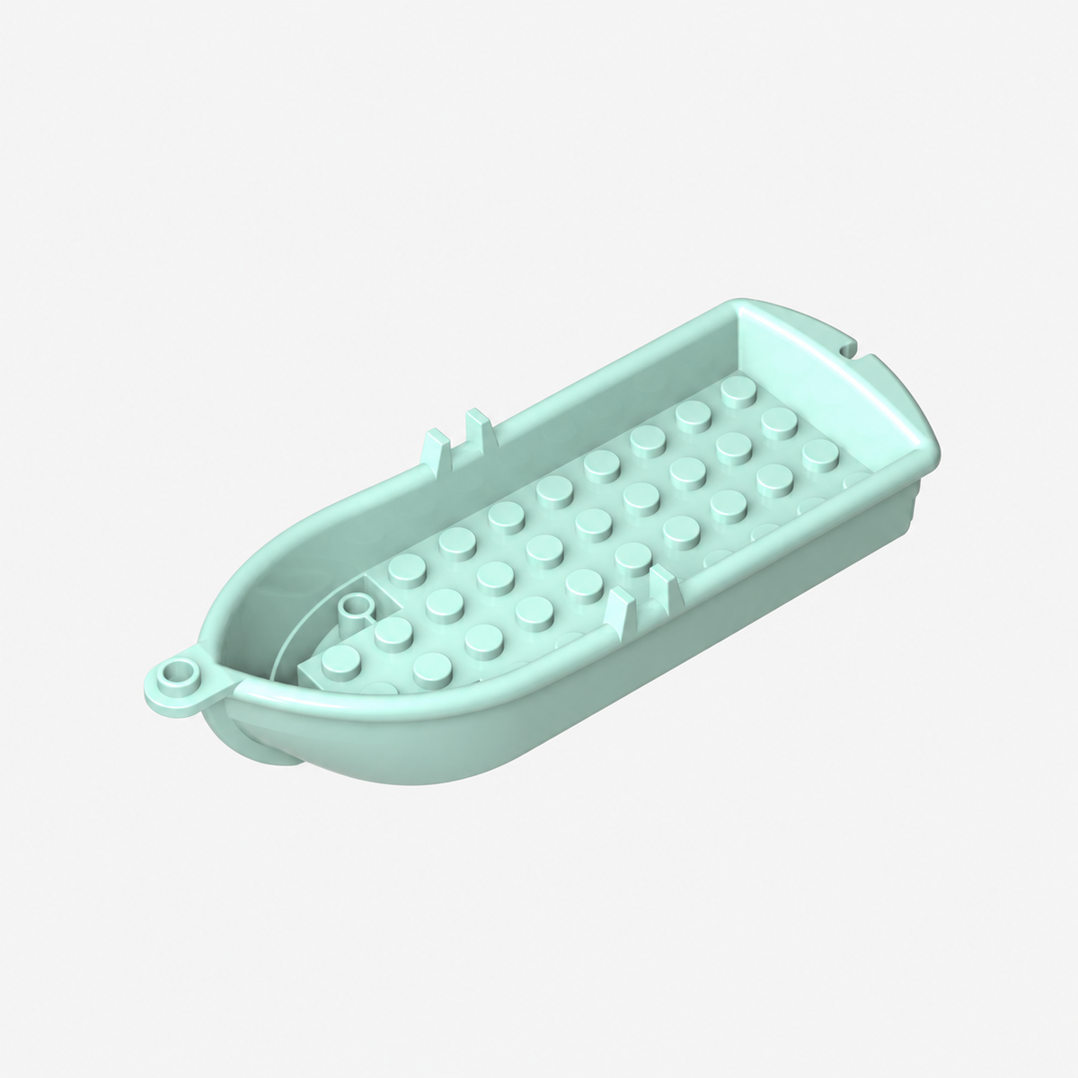 2551 | Boat, 14 x 5 x 2 with Oarlocks and 2 Hollow Inside Studs
