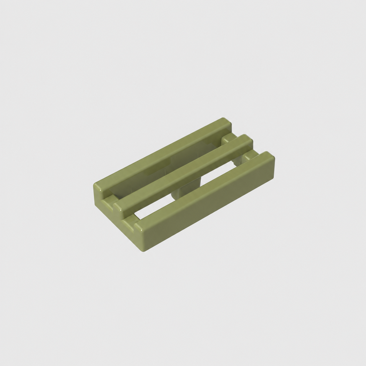 2412b | Tile, Modified 1 x 2 Grille without Bottom Groove / Lip