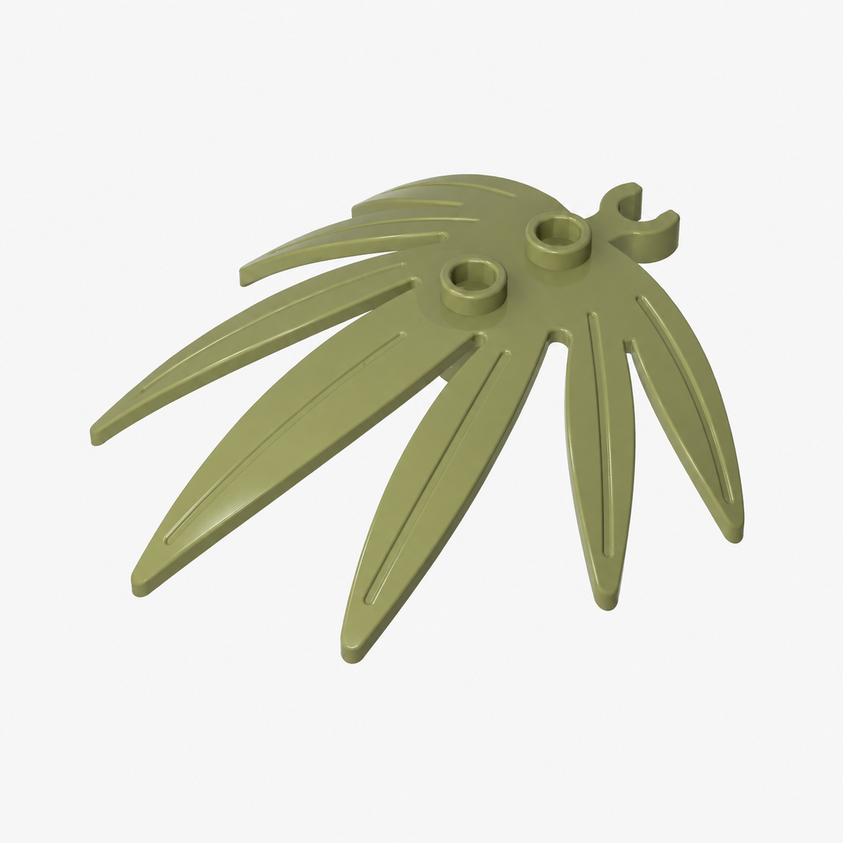 10884 | Plant Leaves 6 x 5 Swordleaf with Open O Clip Thick