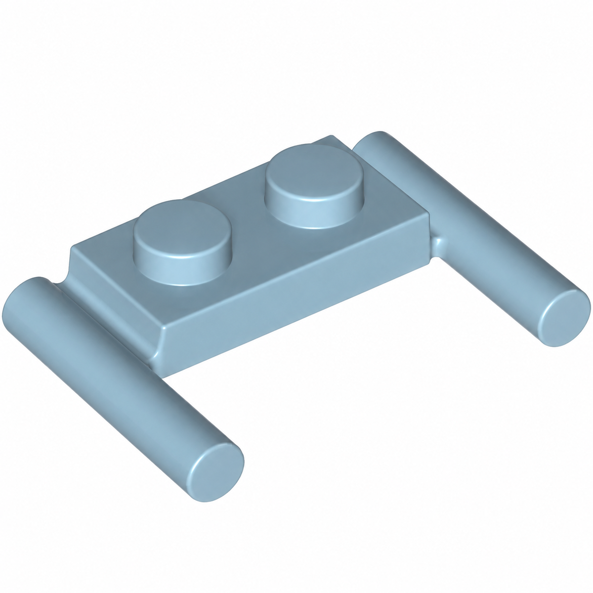 3839b | Plate, Modified 1 x 2 with Bar Handles - Flat Ends, Low Attachment