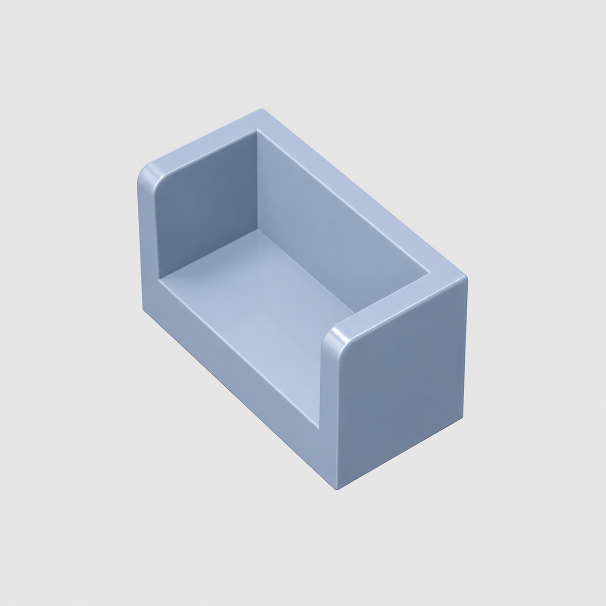 23969 | Panel 1 x 2 x 1 with Rounded Corners and 2 Sides