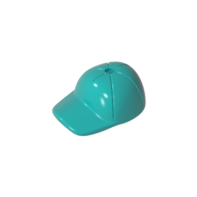 11303 | Headgear Cap - Short Curved Bill with Seams and Hole on Top