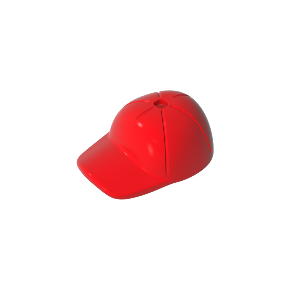 11303 | Headgear Cap - Short Curved Bill with Seams and Hole on Top
