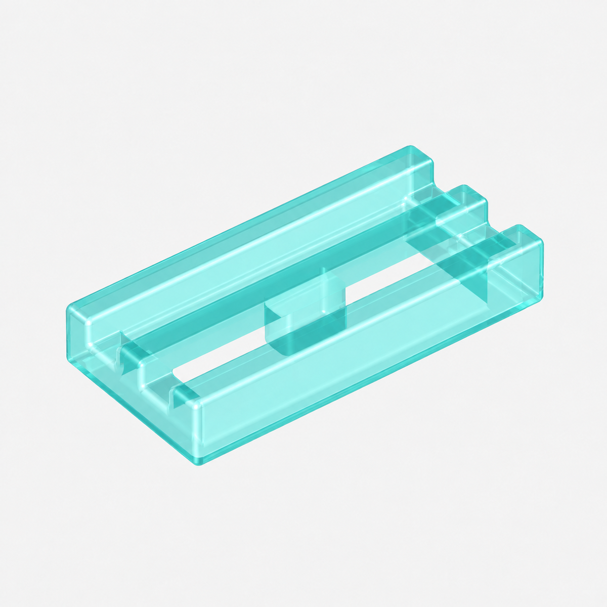 2412b | Tile, Modified 1 x 2 Grille without Bottom Groove / Lip