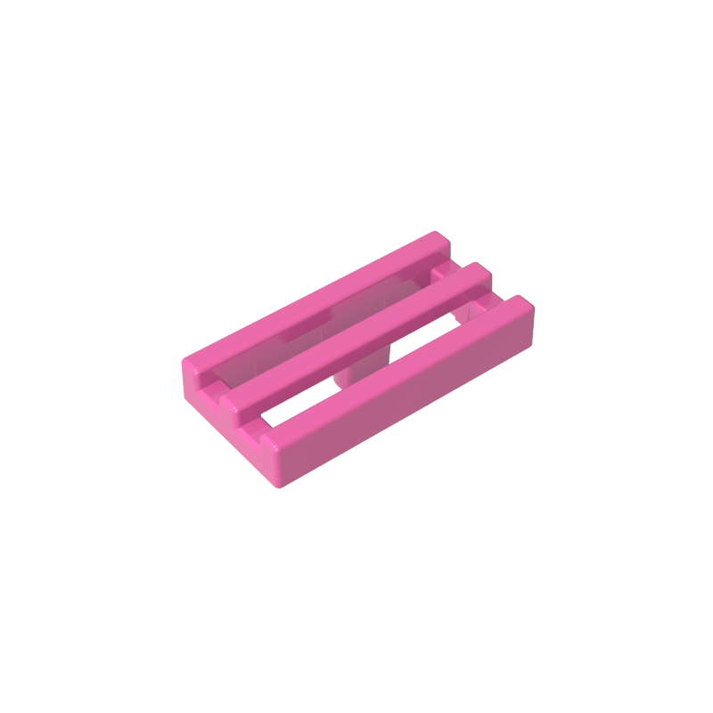 2412b | Tile, Modified 1 x 2 Grille without Bottom Groove / Lip