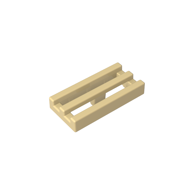 2412b | Tile, Modified 1 x 2 Grille without Bottom Groove / Lip