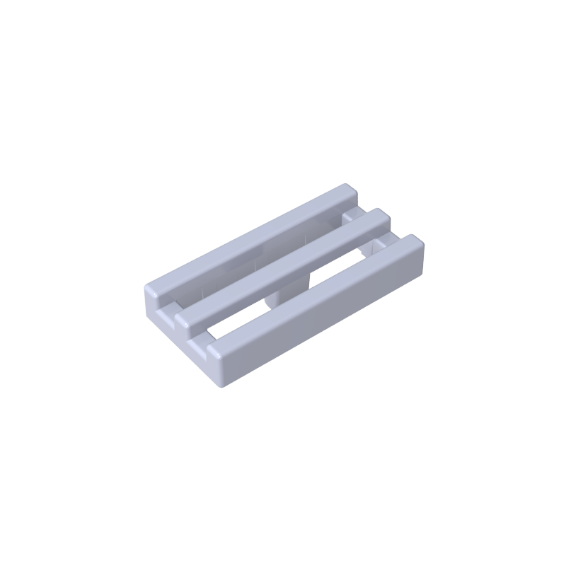 2412b | Tile, Modified 1 x 2 Grille without Bottom Groove / Lip