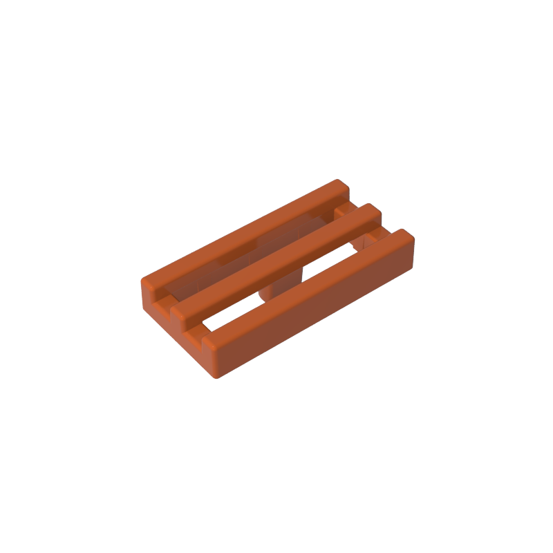 2412b | Tile, Modified 1 x 2 Grille without Bottom Groove / Lip