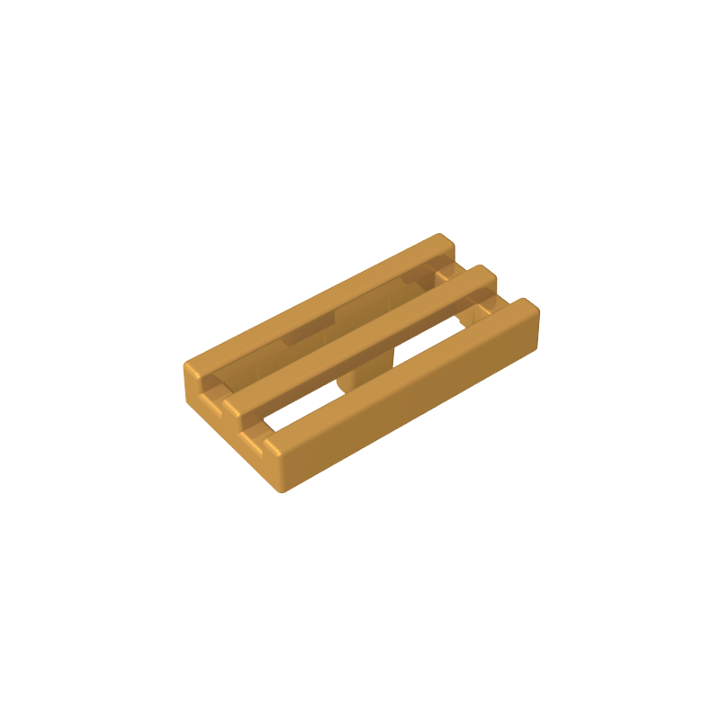 2412b | Tile, Modified 1 x 2 Grille without Bottom Groove / Lip