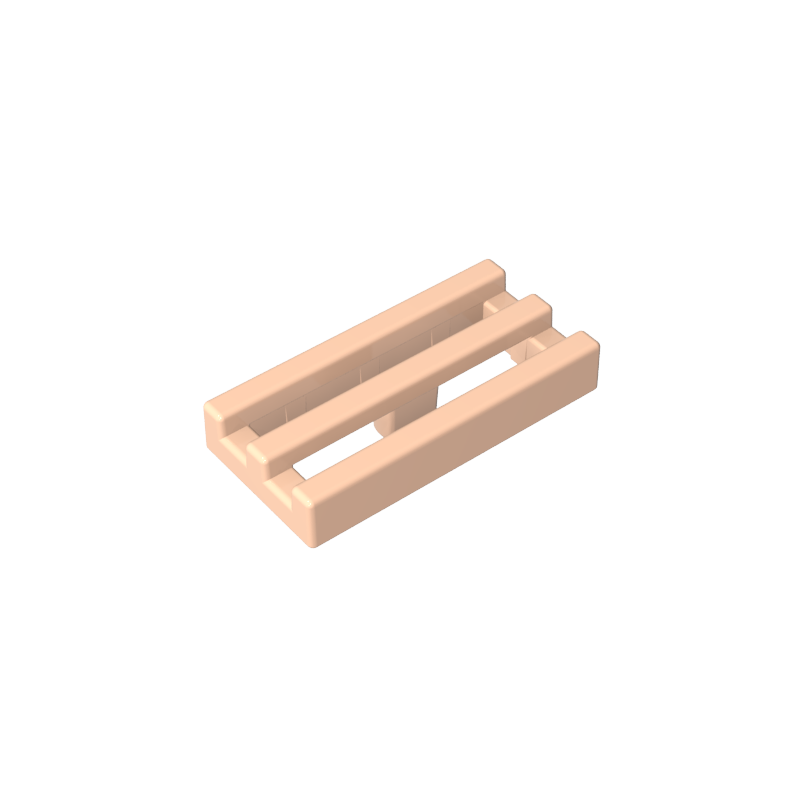 2412b | Tile, Modified 1 x 2 Grille without Bottom Groove / Lip