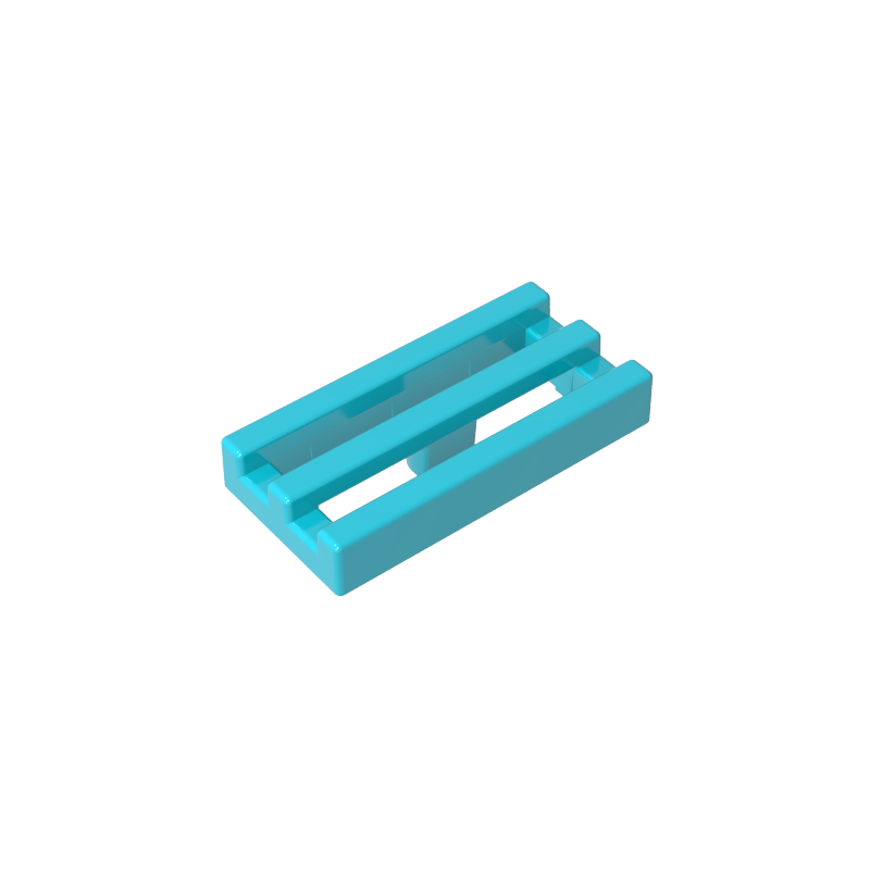 2412b | Tile, Modified 1 x 2 Grille without Bottom Groove / Lip