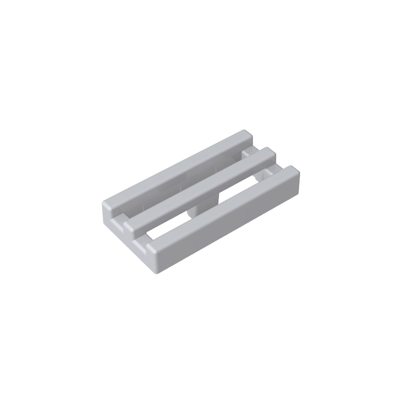 2412b | Tile, Modified 1 x 2 Grille without Bottom Groove / Lip