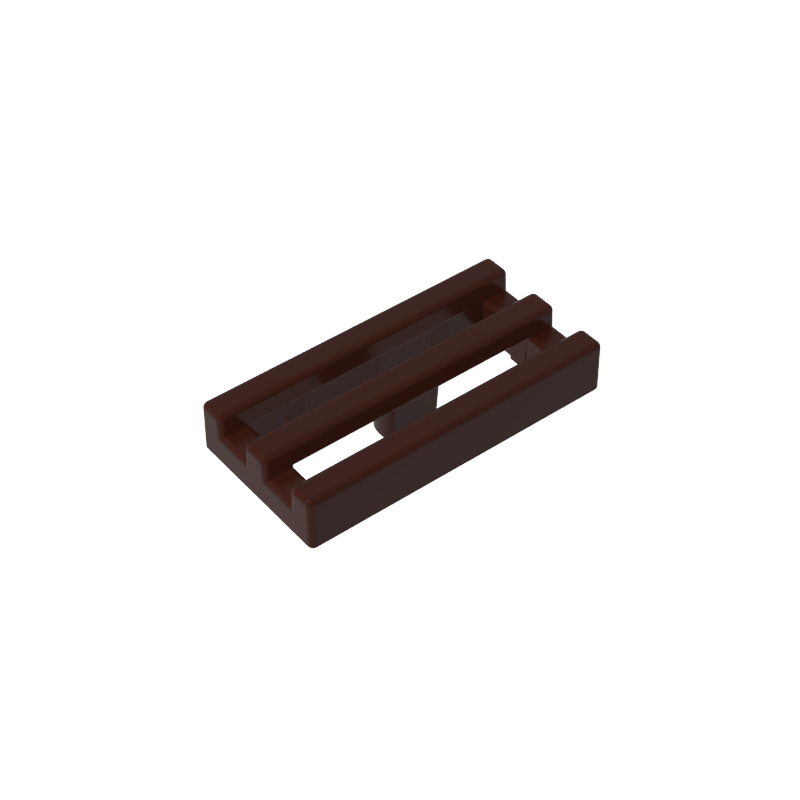 2412b | Tile, Modified 1 x 2 Grille without Bottom Groove / Lip