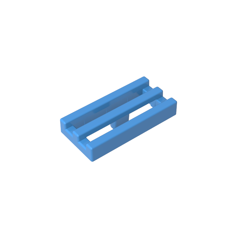 2412b | Tile, Modified 1 x 2 Grille without Bottom Groove / Lip