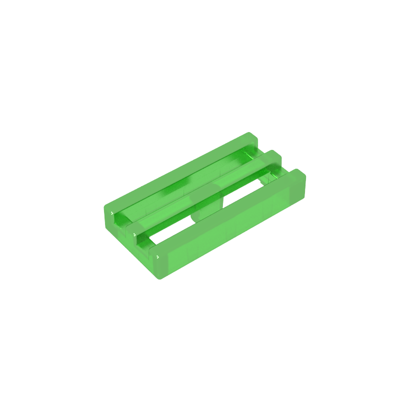 2412b | Tile, Modified 1 x 2 Grille without Bottom Groove / Lip