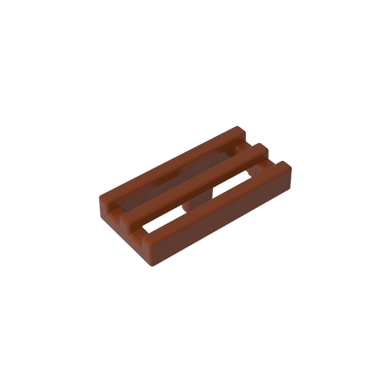 2412b | Tile, Modified 1 x 2 Grille without Bottom Groove / Lip