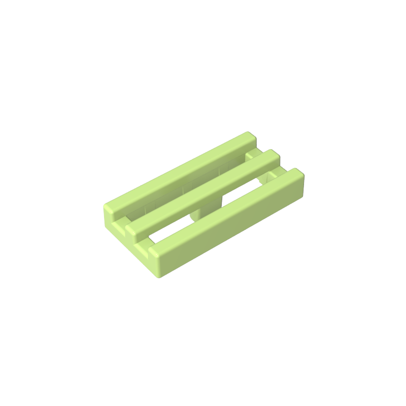 2412b | Tile, Modified 1 x 2 Grille without Bottom Groove / Lip