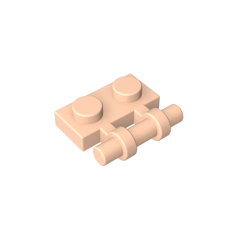 2540 | Plate, Modified 1 x 2 with Bar Handle on Side - Free Ends
