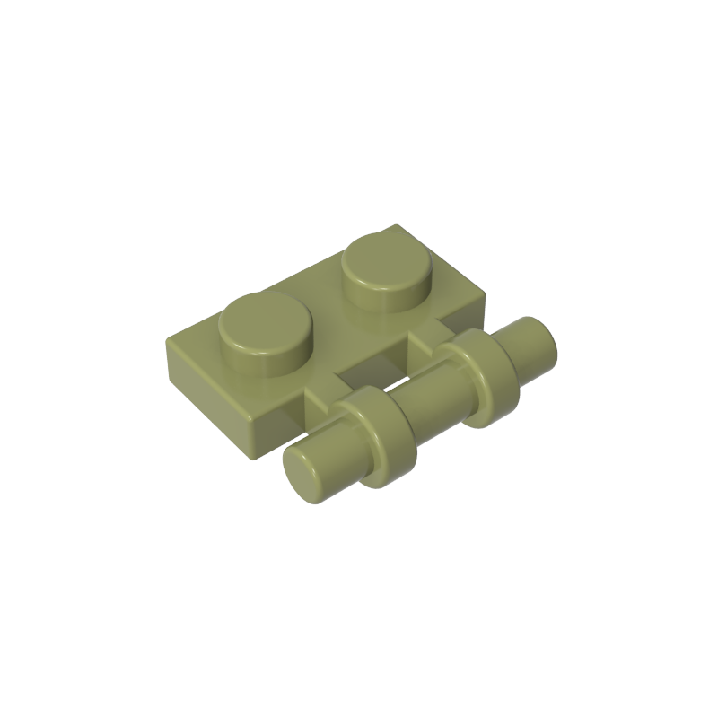 2540 | Plate, Modified 1 x 2 with Bar Handle on Side - Free Ends