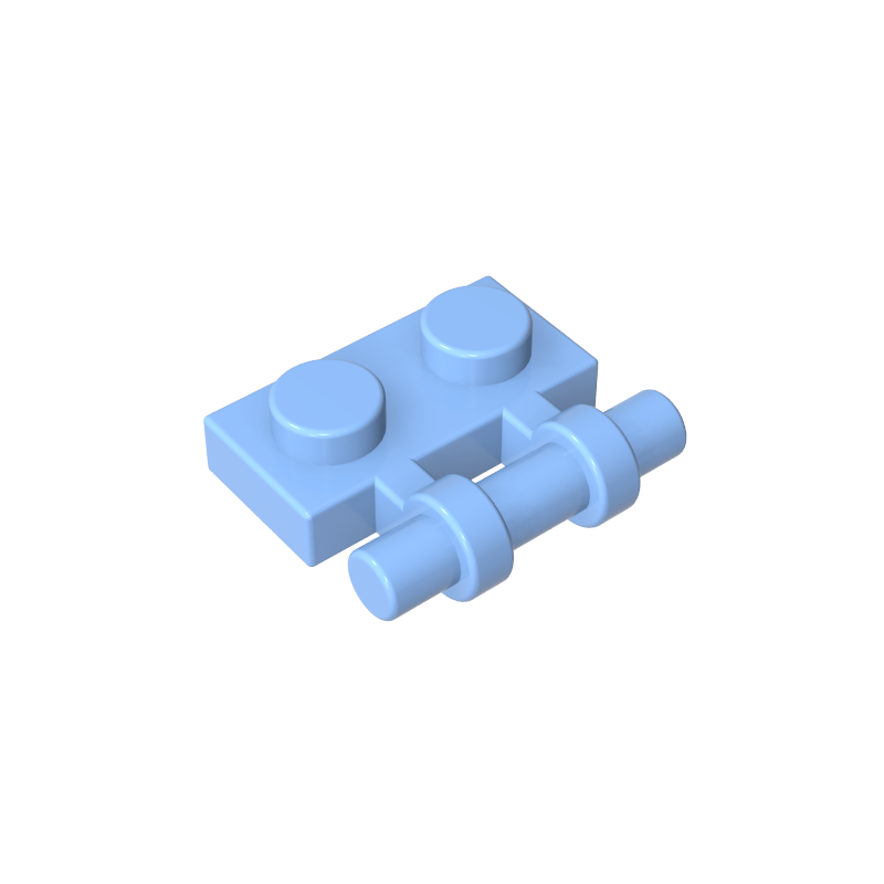 2540 | Plate, Modified 1 x 2 with Bar Handle on Side - Free Ends