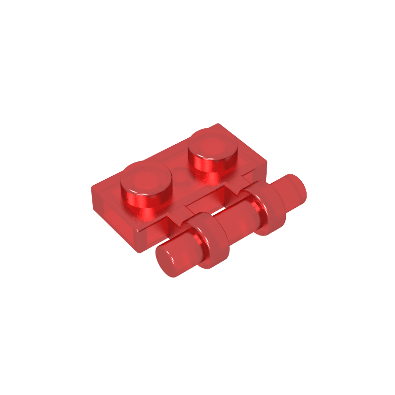 2540 | Plate, Modified 1 x 2 with Bar Handle on Side - Free Ends