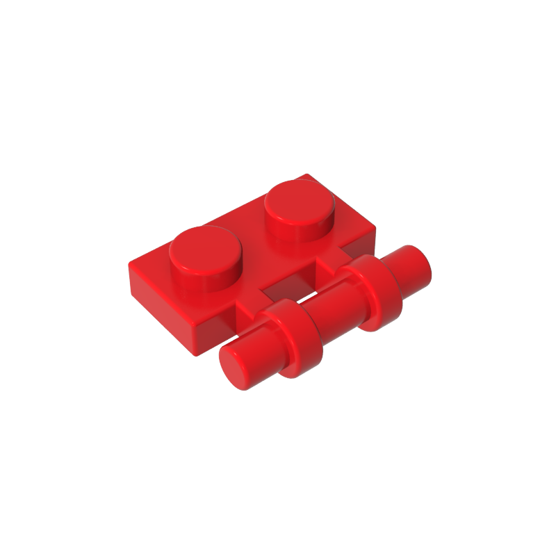 2540 | Plate, Modified 1 x 2 with Bar Handle on Side - Free Ends