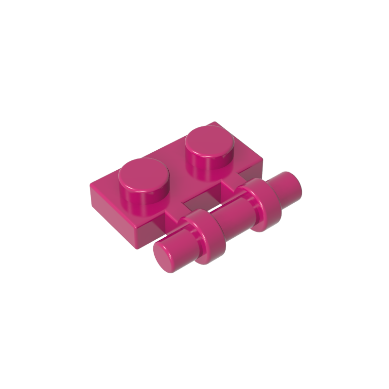 2540 | Plate, Modified 1 x 2 with Bar Handle on Side - Free Ends