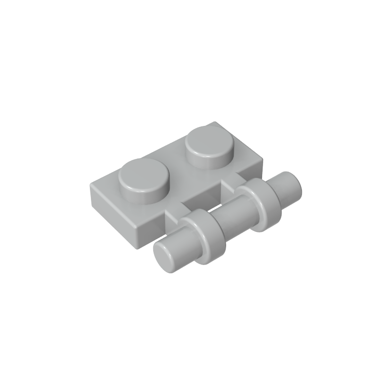 2540 | Plate, Modified 1 x 2 with Bar Handle on Side - Free Ends