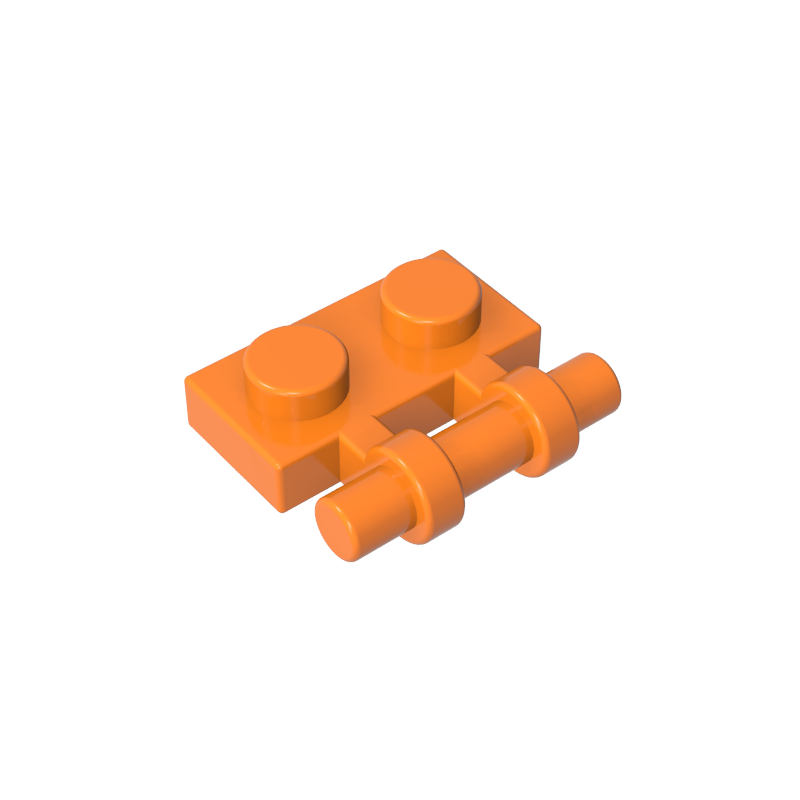 2540 | Plate, Modified 1 x 2 with Bar Handle on Side - Free Ends
