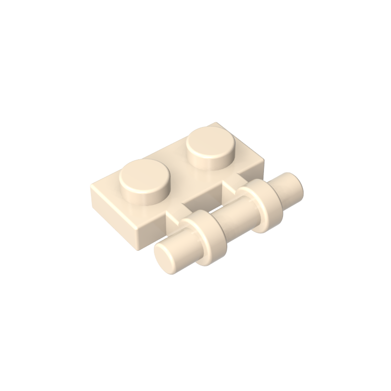 2540 | Plate, Modified 1 x 2 with Bar Handle on Side - Free Ends