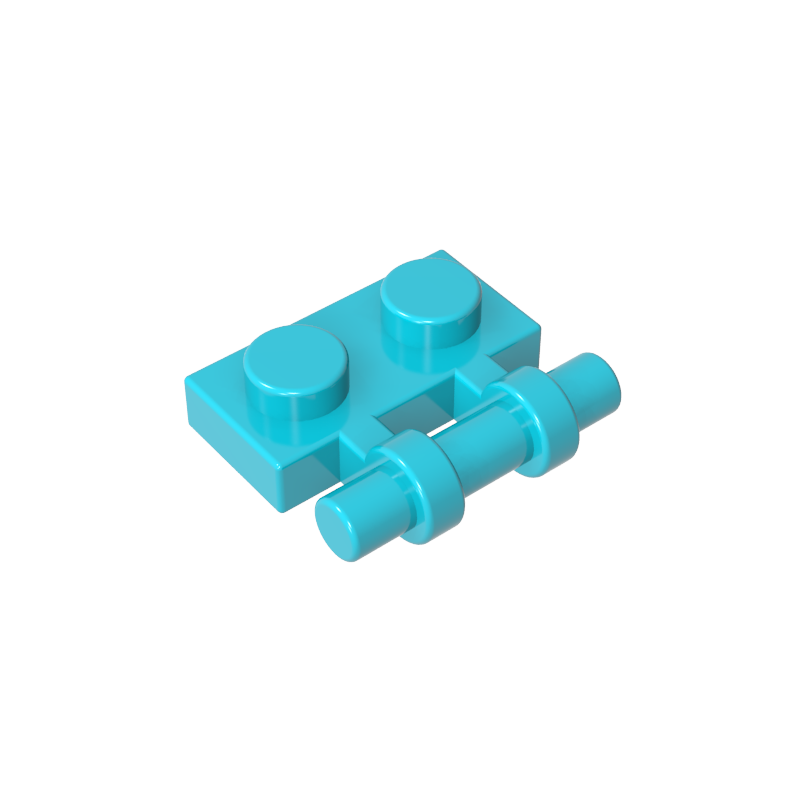2540 | Plate, Modified 1 x 2 with Bar Handle on Side - Free Ends