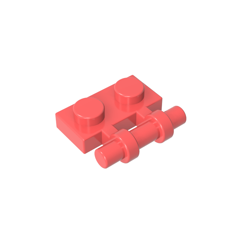 2540 | Plate, Modified 1 x 2 with Bar Handle on Side - Free Ends