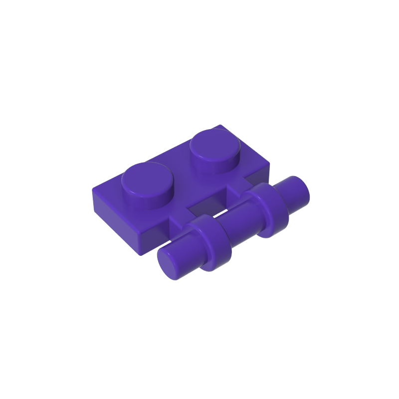 2540 | Plate, Modified 1 x 2 with Bar Handle on Side - Free Ends