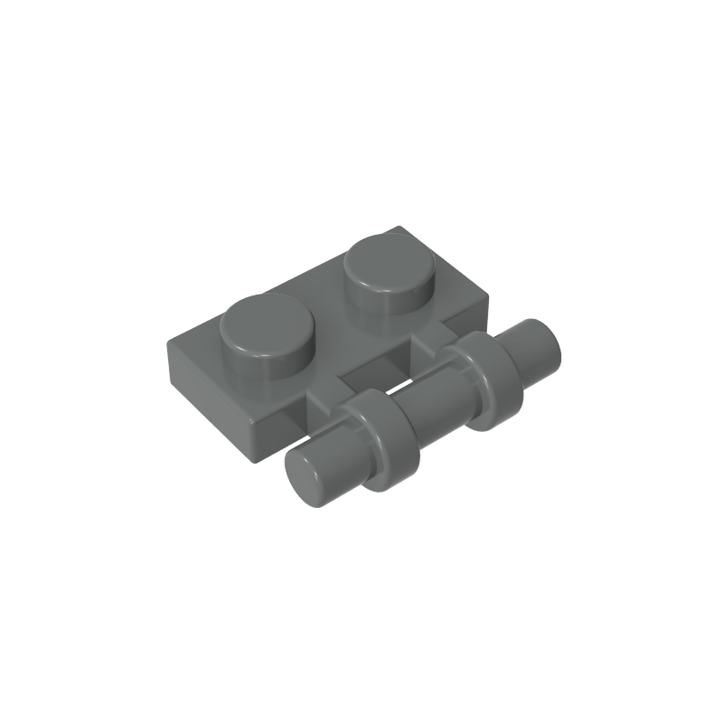 2540 | Plate, Modified 1 x 2 with Bar Handle on Side - Free Ends
