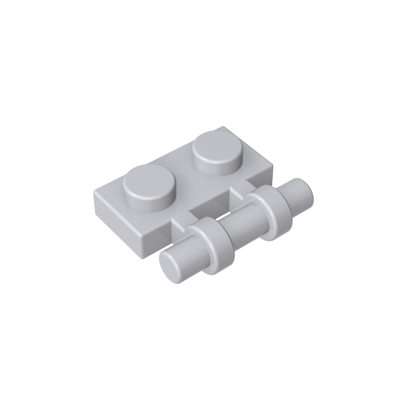 2540 | Plate, Modified 1 x 2 with Bar Handle on Side - Free Ends