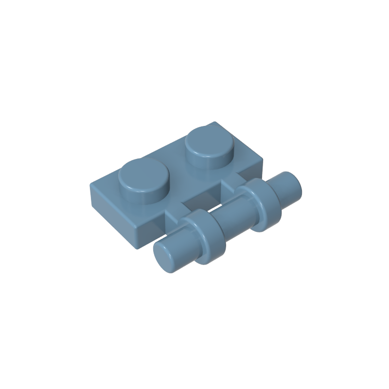 2540 | Plate, Modified 1 x 2 with Bar Handle on Side - Free Ends